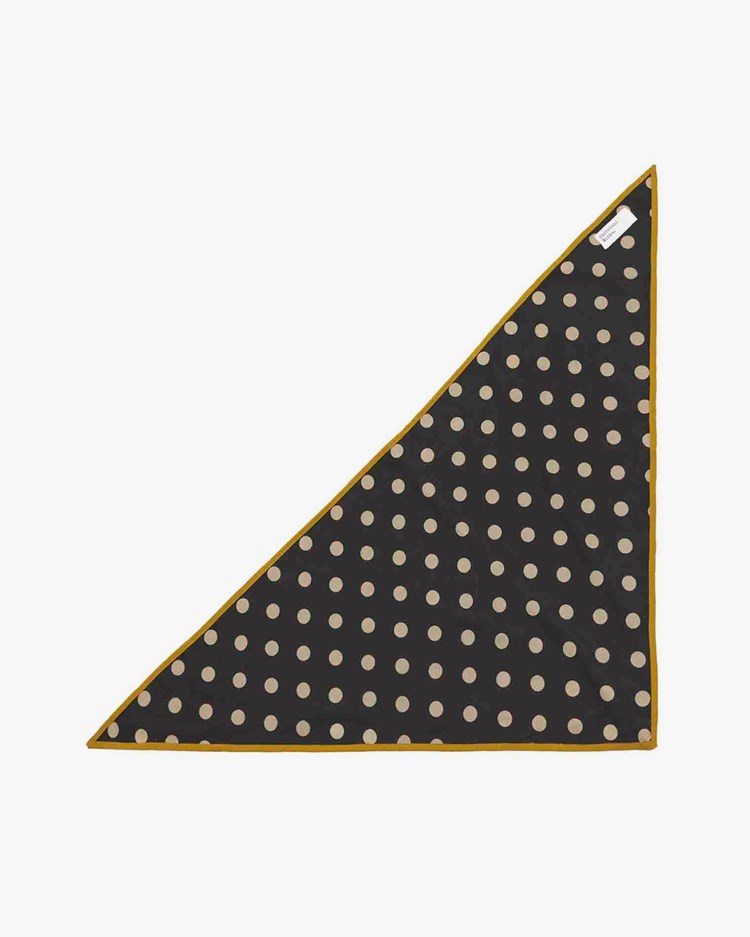 Universal Works Scout Scarf Dot Print Black