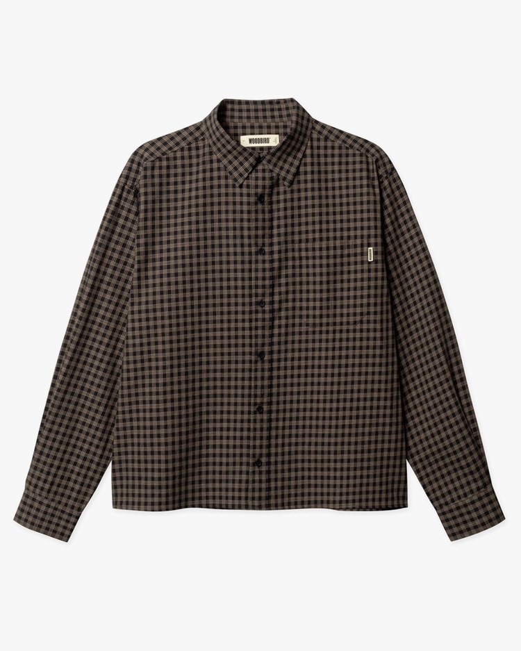 Woodbird Buzo Hang Check Shirt Black Check