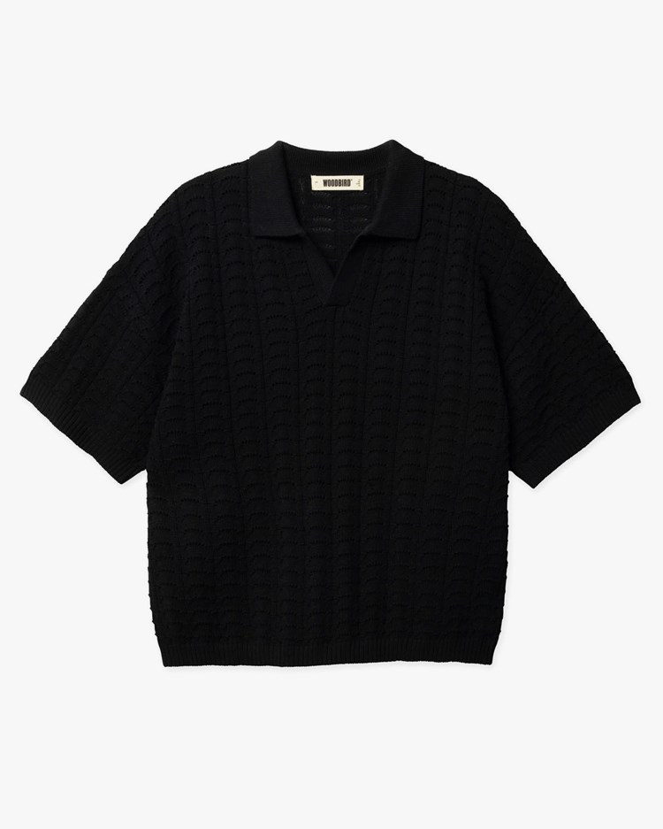 Woodbird Shimo Wave Polo Black