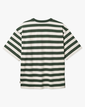 Woodbird Beam Stripe Tee Pine Green