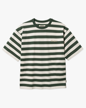 Woodbird Beam Stripe Tee Pine Green