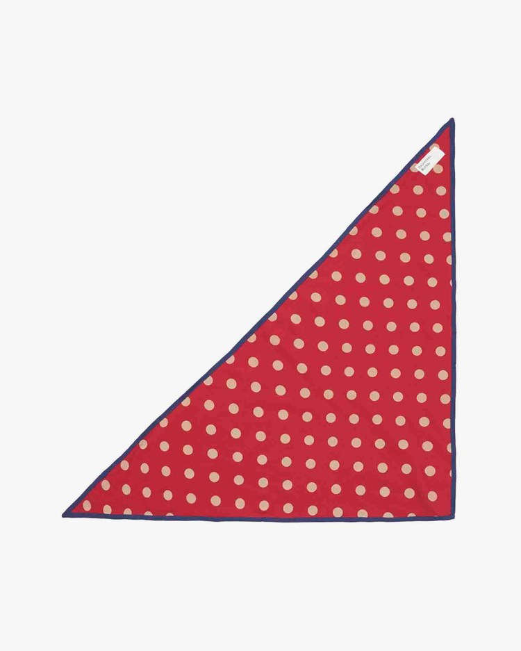 Universal Works Scout Scarf Dot Print Red