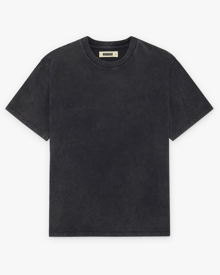Woodbird Baine Washed Tee Washed Black