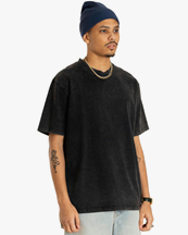 Woodbird Baine Washed Tee Washed Black