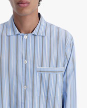 Tekla Poplin Pyjamas Shirt Stave Stripes