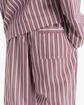 Tekla Poplin Pyjamas Pants Rhubarb Stripes