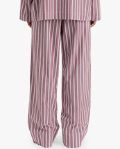 Tekla Poplin Pyjamas Pants Rhubarb Stripes