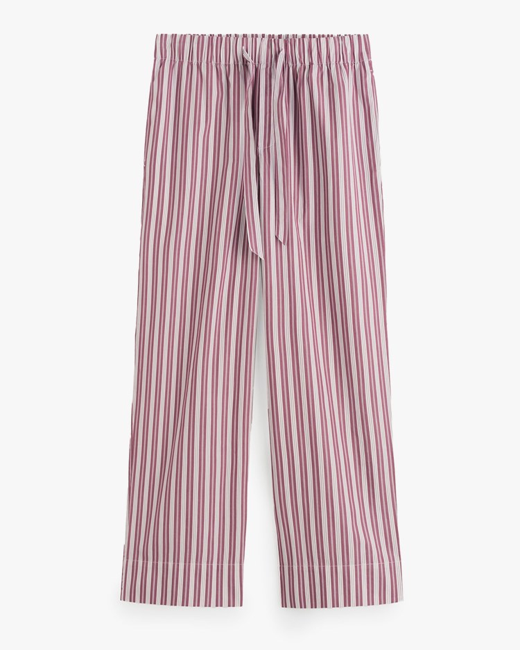 Tekla Poplin Pyjamas Pants Rhubarb Stripes