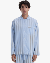 Tekla Poplin Pyjamas Shirt Stave Stripes