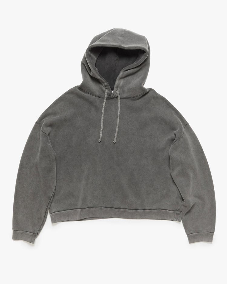 Acne Studios Hooded Patch Logo Sweater Faded Black