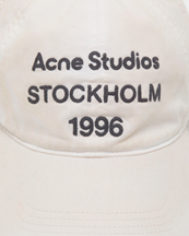 Acne Studios Stamp Logo Cap Dusty White
