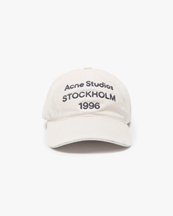 Acne Studios Stamp Logo Cap Dusty White