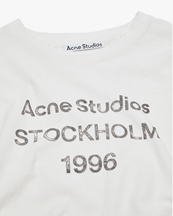 Acne Studios Fitted Stamp Logo T-Shirt Off-white