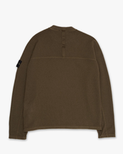 Stone Island 6100044 Ribbed Wool Nylon Crewneck Sweater Military Green
