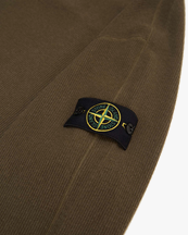 Stone Island 6100044 Ribbed Wool Nylon Crewneck Sweater Military Green