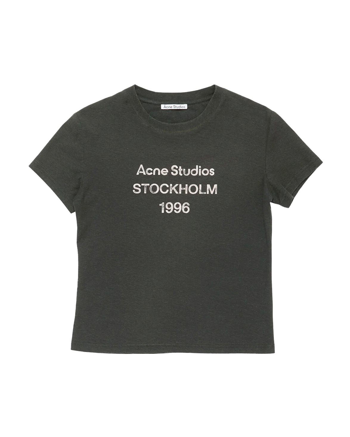 Acne Studios Fitted Stamp Logo T-Shirt Faded Black - Vallgatan 12