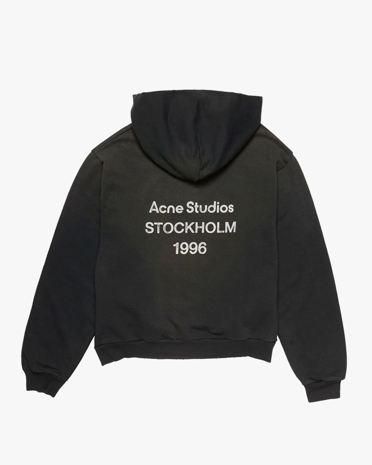 Acne Studios Hooded Stamp Logo Sweater Black