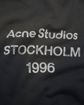 Acne Studios Hooded Stamp Logo Sweater Black