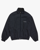 Acne Studios Stripe Logo Zipper Jacket Navy/White