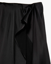 Acne Studios Layered Satin Skirt Black