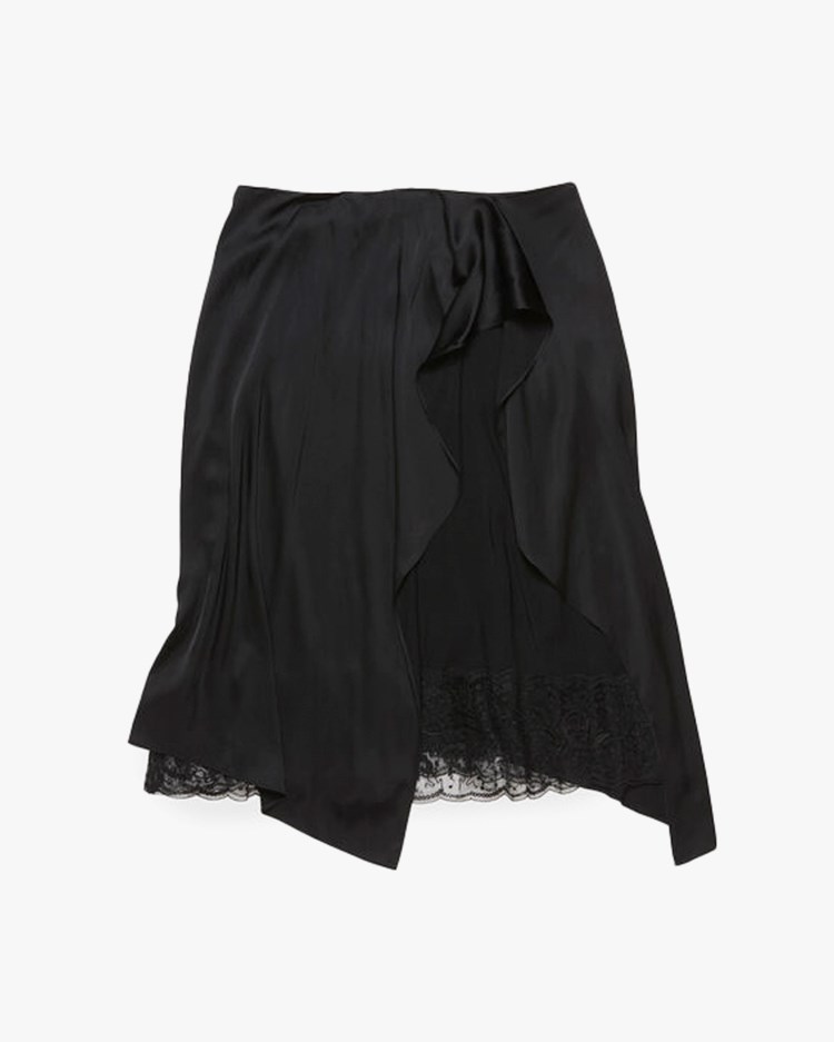 Acne Studios Layered Satin Skirt Black