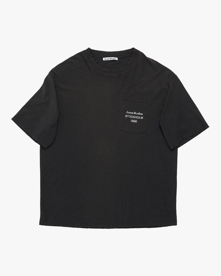 Acne Studios Relaxed Stamp Pocket T-Shirt Faded Black