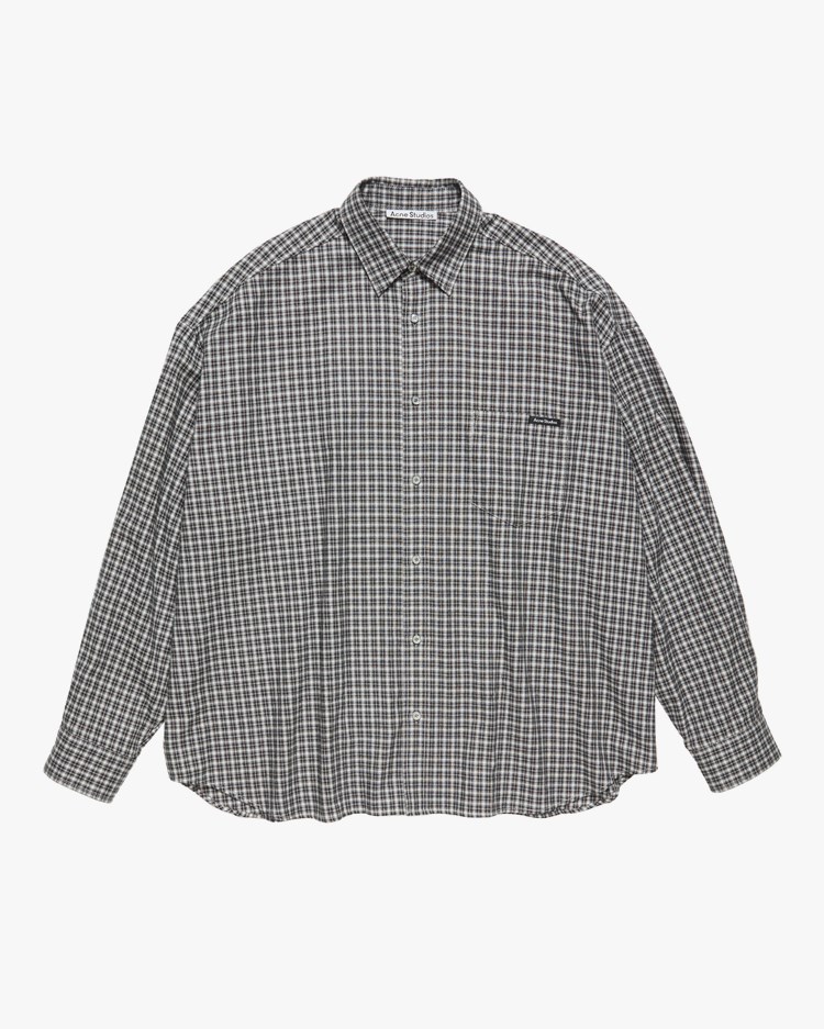 Acne Studios Relaxed Checkered Shirt Black/White