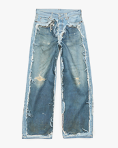 Acne Studios Loose Fit Jeans Trompe L'oeil Mid Blue