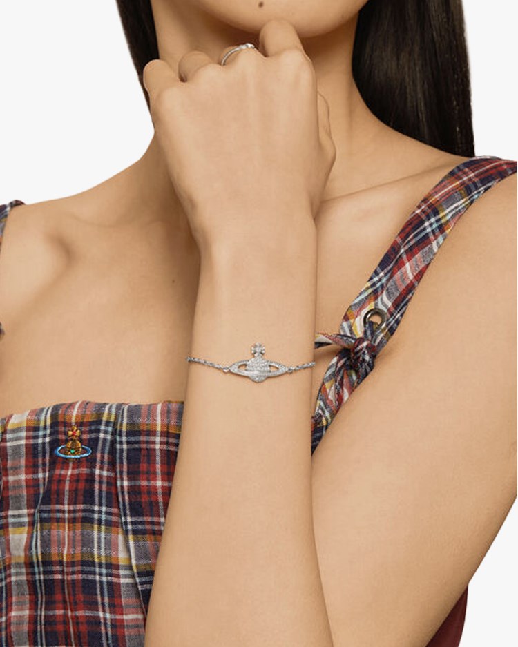 Vivienne Westwood Mini Bas Relief Chain Bracelet Platinumcrystal