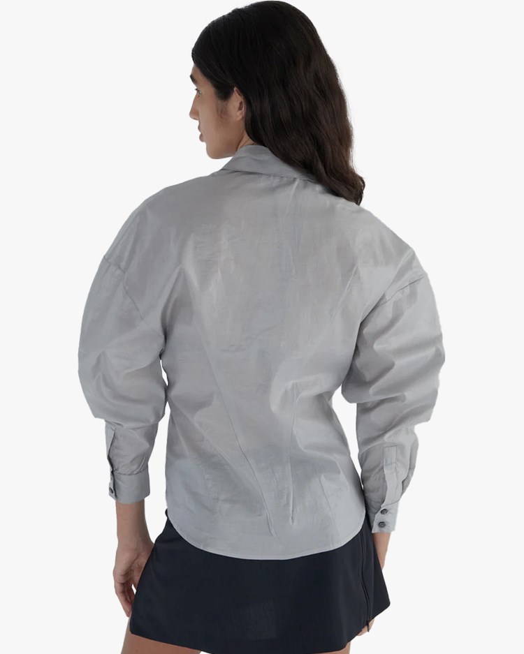 【常田大希着用】PALOMA WOOL COTY LS POLO GREY Paloma Wool: Gray Coty Polo | SSENSE