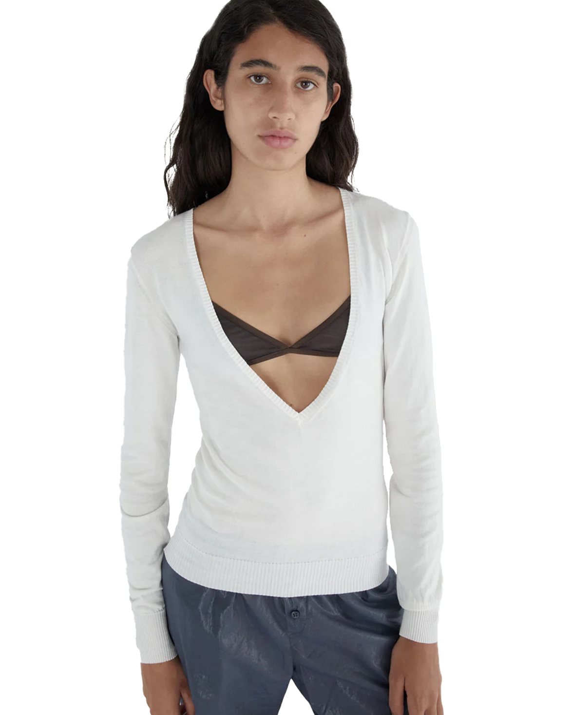 Paloma Wool Omina V-Neck Sweater Off White - Vallgatan 12