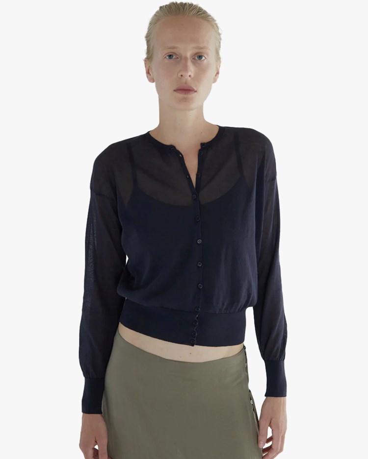 Paloma Wool Paige Knit Cardigan Navy