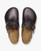 Birkenstock Boston Natural Leather Vintage Wood Black