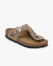 Birkenstock Gizeh Rivet Suede Leather Taupe
