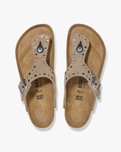 Birkenstock Gizeh Rivet Suede Leather Taupe