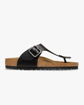 Birkenstock Ramses Wire Buckle Leather Vintage Wood Black