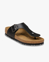 Birkenstock Ramses Wire Buckle Leather Vintage Wood Black