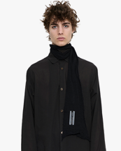 Our Legacy Cottage Scarf Black Crinkle Cotton