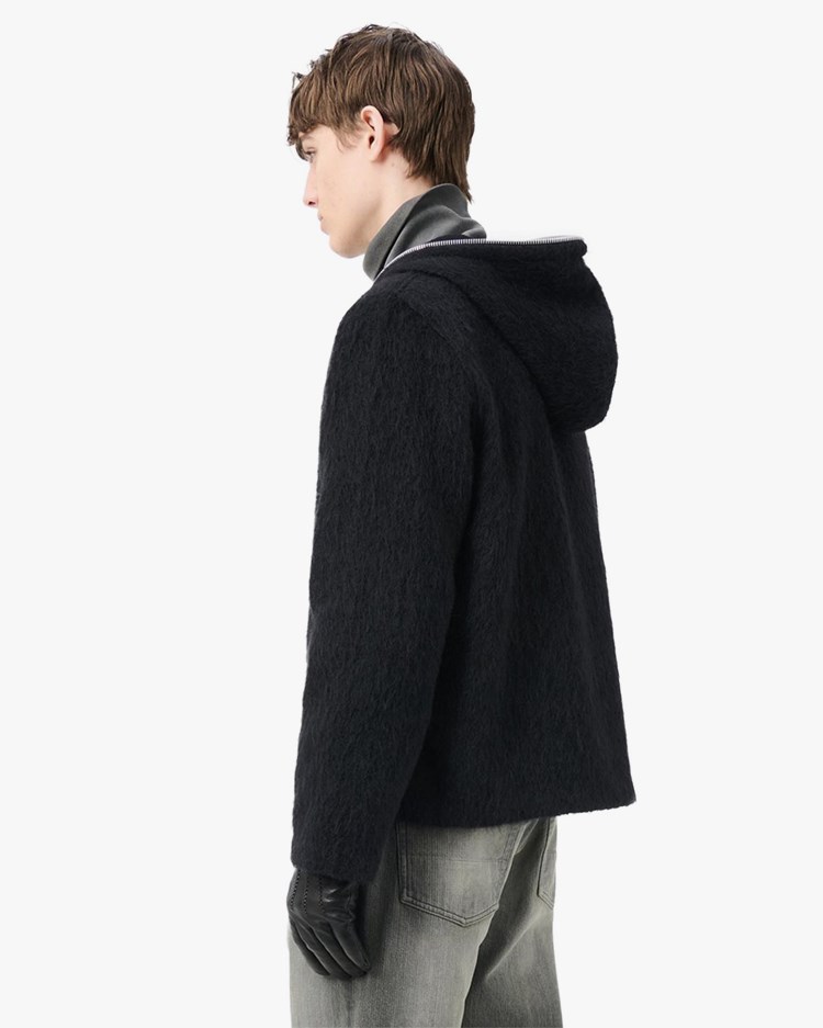 Our Legacy Full Zip Hood Black Hairy Wool - Vallgatan 12