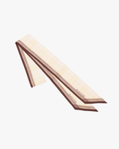 Jil Sander Woven Check Twilly Pink Check