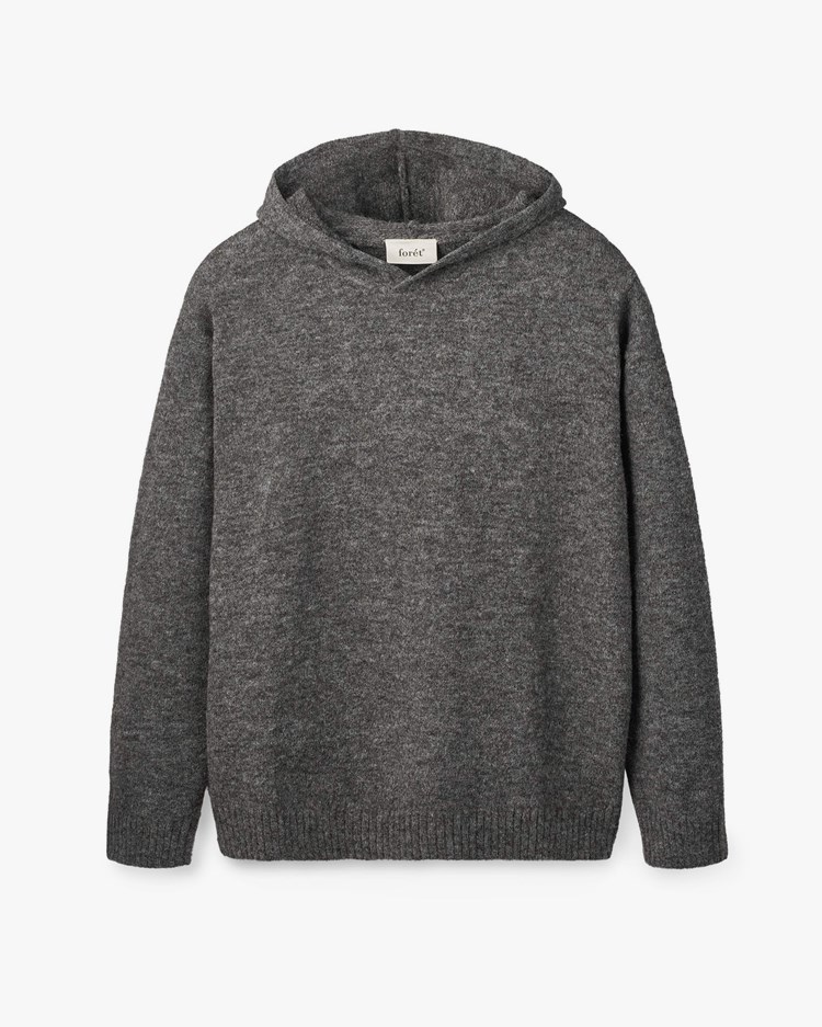 Forét Night Wool Hoodie Dark Grey Melange