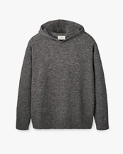 Forét Night Wool Hoodie Dark Grey Melange