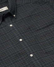 Forét Creek Heavy Flannel Check Shirt Navy
