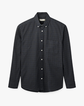 Forét Creek Heavy Flannel Check Shirt Navy