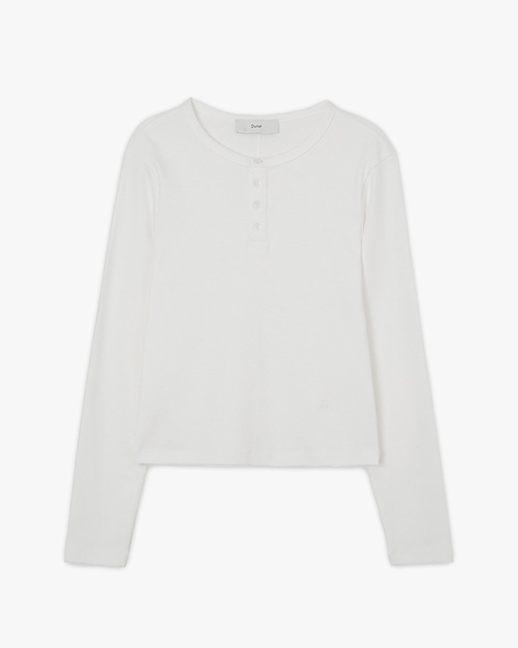 Dunst Henry Longsleeve T-Shirt Off White