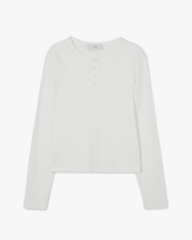 Dunst Henry Longsleeve T-Shirt Off White