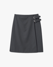 Dunst Pleats Midi Skirt Grey