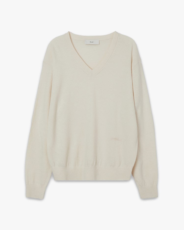 Dunst Soft V-Neck Sweater Ivory