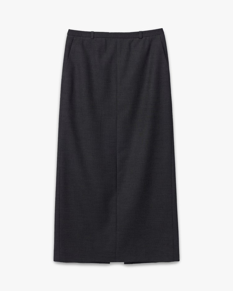 Dunst Striped Maxi Skirt Grey Stripe