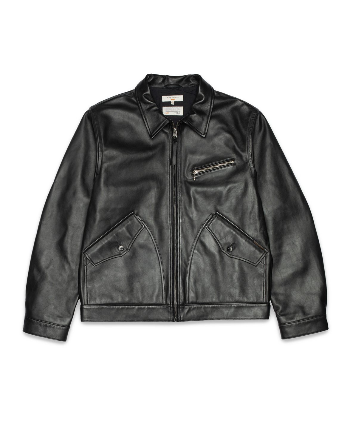 Nudie Jeans Blake Zip Jacket Leather Black - Vallgatan 12